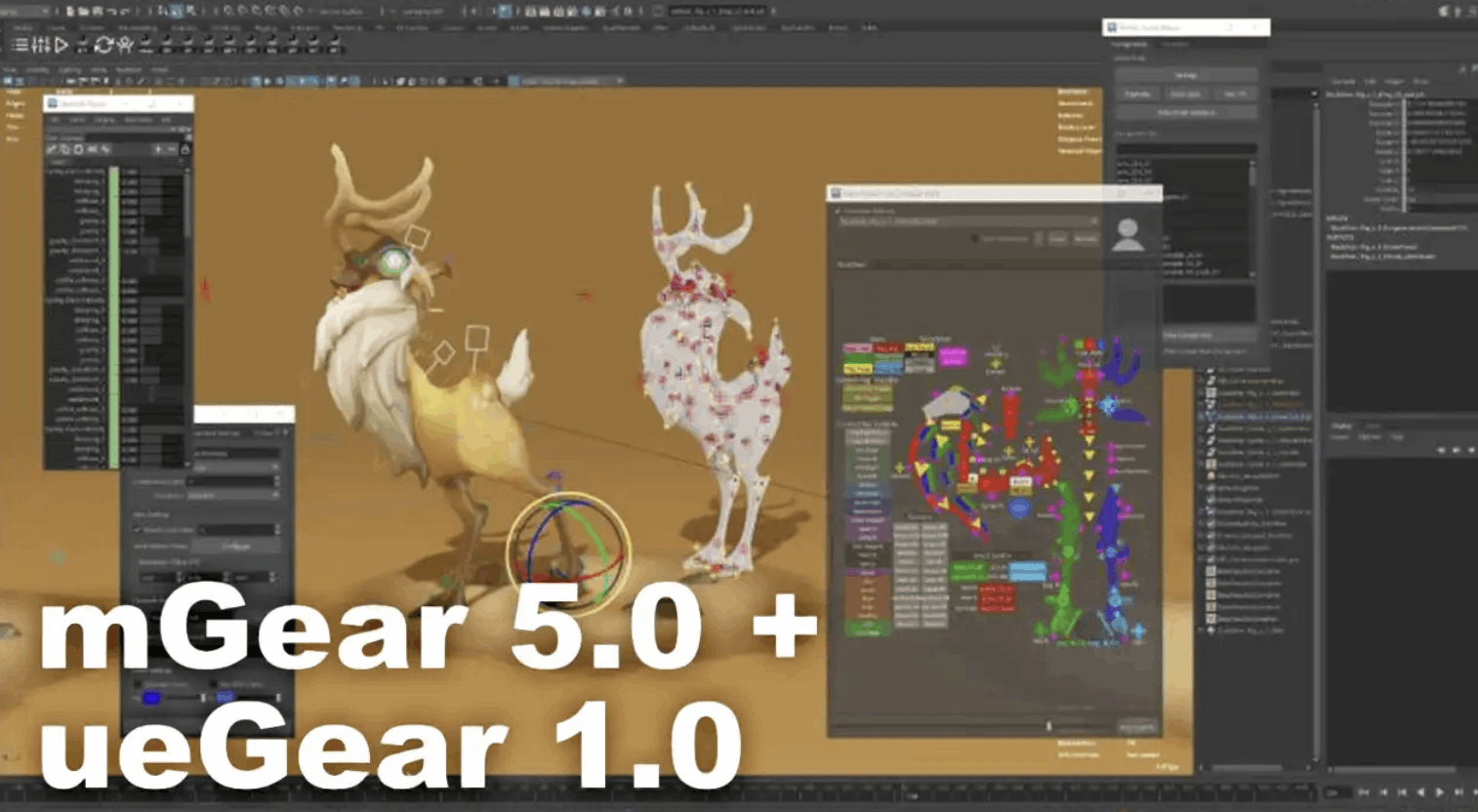 图片[1]-Autodesk Maya 的开源绑定工具 mGear 5.0 已发布！与 Unreal Engine 的桥接插件也正式发布-哈雷超星会员空间